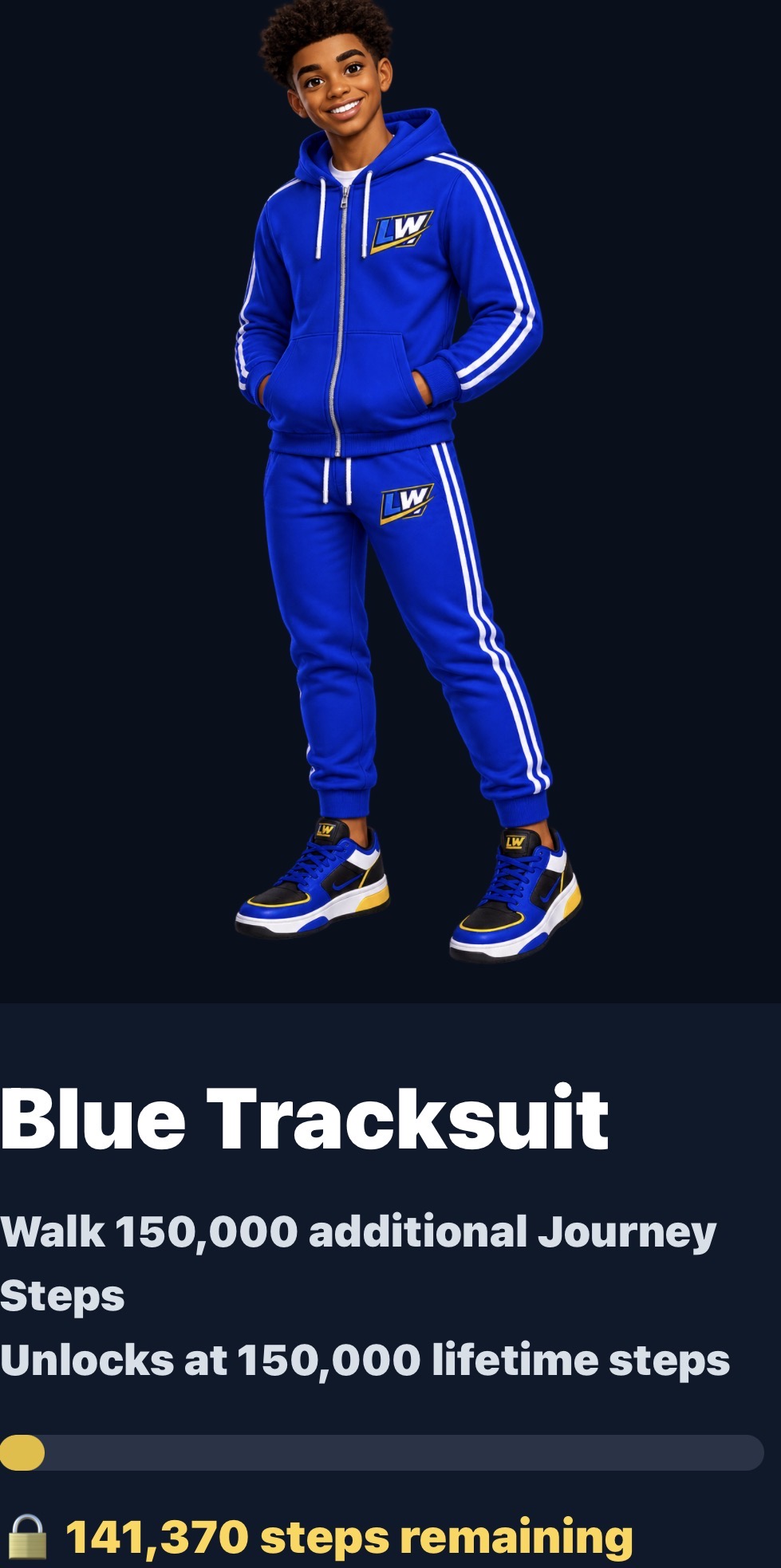 Blue Legathon Walk tracksuit