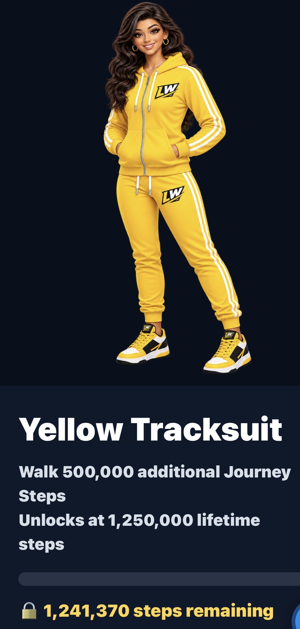Yellow Legathon Walk tracksuit